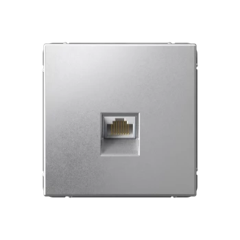 Розетка компьютерная 1-ая кат.5е, RJ-45 (интернет), Алюминий, серия Art Gallery, Systeme Electric