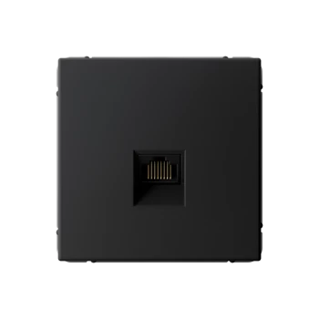 Розетка компьютерная 1-ая кат.5е, RJ-45 (интернет), Карбон, серия Art Gallery, Systeme Electric